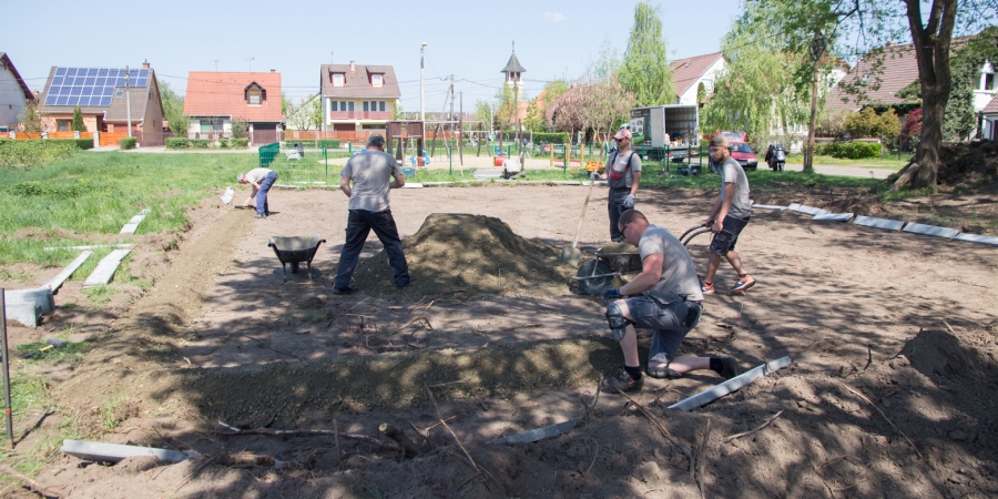 Új sportpark épül a Veres Péter kertben