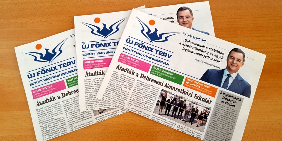 Megjelent az Új Főnix Terv fejlesztéseit bemutató újság szeptemberi száma