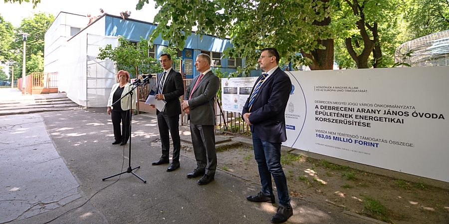 Megszépül a debreceni Arany János Óvoda, hatvan napelemet is felszerelnek az intézményre