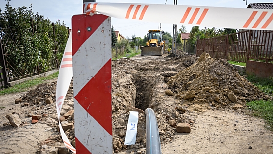 Ivóvízhálózati gerincvezeték épül a Cinege utcán