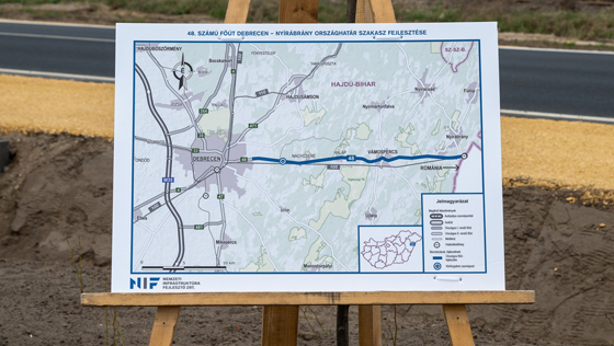 Teljes szélességében használható a 48-as főút Debrecen és Nyírábrány között