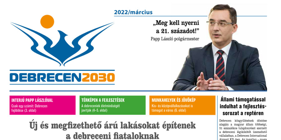 Megjelent a Debrecen 2030 program fejlesztéseit bemutató újság legújabb lapszáma
